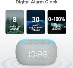 ANJANK digitalna budilka z radiem in Bluetooth zvočnikom