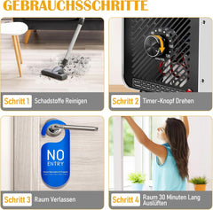 ICARE Industrijski ozonator - 30.000 mg/h, z 120-minutnim časovnikom, za prostore do 300 m