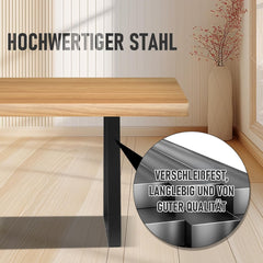 Komplet 2 kovinskih pohištvenih nog trapezne oblike