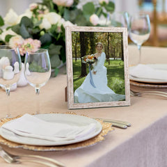 Set 12 okvirjev za slike 20 x 25 cm, naravni bež okvirji s pleksiglasom – za stensko ali namizno postavitev