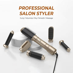 Set za oblikovanje las z zračno krtačo 6-v-1 z močjo 1000 W