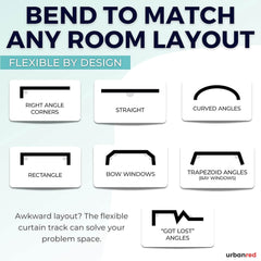 Prilagodljiva Stropna Tirnica za Zavese - 5m
