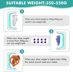 YJINGRUI 360° rotacijsko magnetno lebdeče stojalo za čevlje z LED osvetlitvijo