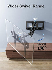 TV stenski nosilec za 26–60" (66–152 cm), nagiben in vrtljiv