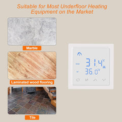 Pametni termostat za talno ogrevanje z zaslonom na dotik