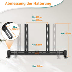 Univerzalni nosilec za soundbar - črne barve