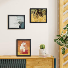 EXYGLO Komplet 12 črnih okvirjev za slike - 20 × 25 cm