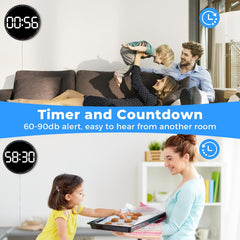 SUKEEN velika digitalna stenska ura z daljinskim upravljalnikom