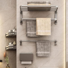 Stensko aluminijasto držalo za brisače z dvema vodiloma, 58 cm