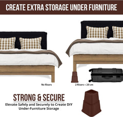 Komplet 8 Nastavljivih Dvižnih Nog za Pohištvo