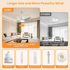 ORTHLAND 50 W Stropni ventilator z osvetlitvijo in daljinskim upravljalnikom