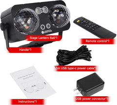 POCRSRET 6-v-1 disko LED svetlobna krogla za zabave