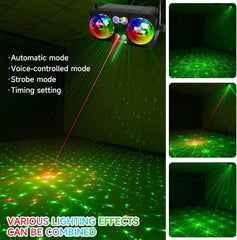 POCRSRET 6-v-1 disko LED svetlobna krogla za zabave