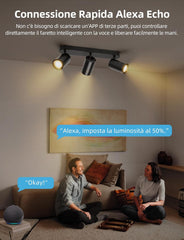 AIGOSTAR pametna stropna svetilka s 3 reflektorji