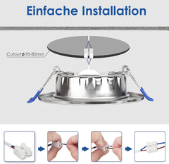Vgradna LED usmerjena svetilka za kopalnico