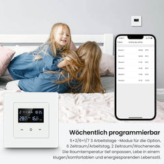 Pametni WiFi Termostat za Prostor, Vodno Talno Gretje, Kompatibilen z Alexo in Google Home