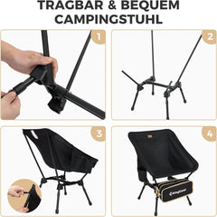 KINGCAMP ultralahki zložljivi ribiški stol z visokim naslonom