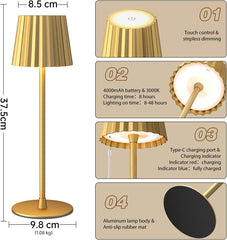 2-delni Komplet Brezžičnih Namiznih Svetilk za Notranjo in Zunanjo Uporabo