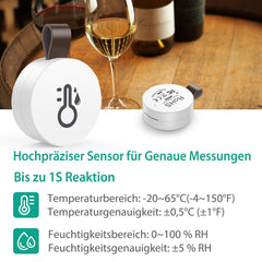 Bluetooth termometer in higrometer – komplet 3 kosov