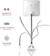 Fleksibilno Povečevalno Ogledalo z LED Svetlobo in Suction Nastavkom