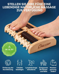 ONUEMP komplet 2 lesnih masažnih valjčkov za maderoterapijo za stopala in telo