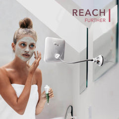 Fleksibilno Povečevalno Ogledalo z LED Svetlobo in Suction Nastavkom