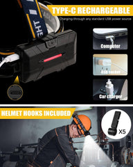 Super Svetla LED Naglavna Svetilka - 18000 Lumnov