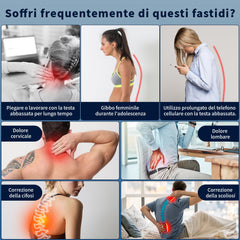 Korektor drže za hrbet z oporo in jeklenima ploščama