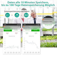Bluetooth termometer in higrometer – komplet 3 kosov