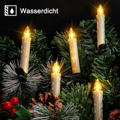 LED brezžične božične sveče s časovnikom - 20 kosov