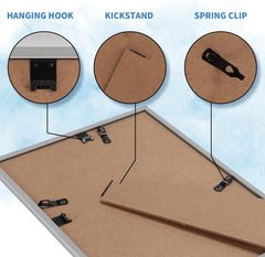Komplet 18 srebrnih okvirjev za slike 20 x 25 cm