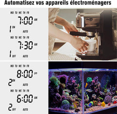 Digitalna tedenska in dnevna vtičnica s časovnikom - 1 kos