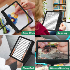 3-v-1 Povečevalna Lupa z Lučjo in Stojalom