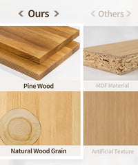 Stenski leseni polici z nosilci 60 cm komplet 2 kosa