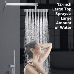 Podometni tuš sistem s termostatom, krom