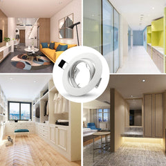 Set 20 LED vgradnih okvirjev GU10, mat bela, 90mm