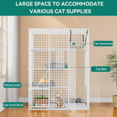 YITAHOME 4-nivojska kovinska kletka za mačke in druge hišne ljubljenčke