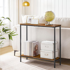 Ozkostranska konzolna mizica z odlagalno polico