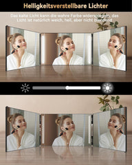 60-stopinjski kozmetični ogledalo z lučko