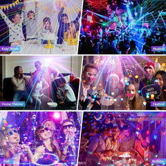 LAMQFUM 5-v-1 Disco LED svetilka s stojalom za zabave in dogodke