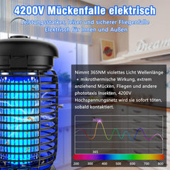 SEENLAST 4200 V vodoodporen električni uničevalec insektov s 3 m kablom in stikalom