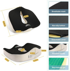 Ortopedska Sedežna Blazina s Spominsko Peno in Hladilnim Gelom