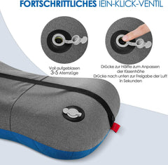 Napihljiv Potovalni Vzglavnik z Odstranljivo Prevleko