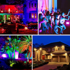 Pametni zunanji RGB LED reflektorji 30 W z upravljanjem prek aplikacije, 4 kosi