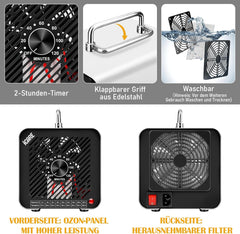 ICARE Industrijski ozonator - 30.000 mg/h, z 120-minutnim časovnikom, za prostore do 300 m