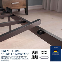 Kovinski Letveni Posteljni Okvir - 160 x 200 cm