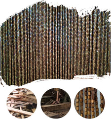 Lesena Zavesa z Biseri za Vrata iz Bambusa - 90 x 200 cm