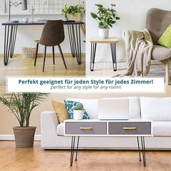 Kovinske črne noge za mizo 41 cm s podlago in filcem