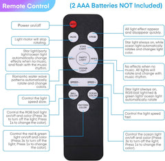 LAMQFUM 5-v-1 Disco LED svetilka s stojalom za zabave in dogodke