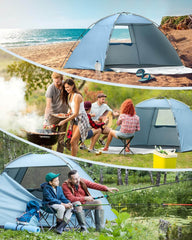 FORCEATT lahkotni prenosni plažni šotor za senco za 3-4 osebe